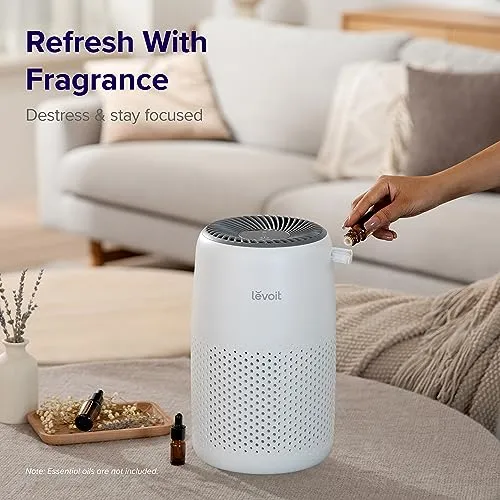 LEVOIT Air Purifiers for Bedroom Home, 3-in-1 Filter Cleaner with Fragrance Sponge for Better Sleep, Filters Smoke,