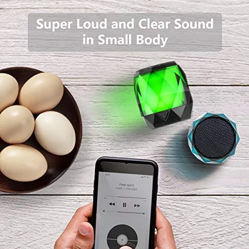 LFS Portable Bluetooth Speaker with Lights, Night Light Wireless Magnetic Waterproof Speaker, 7 Color LED