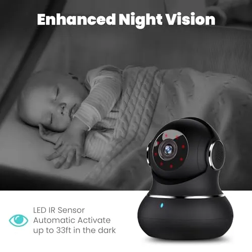litokam 2K Indoor Security Camera, Litokam 360° Cameras for Home Security Indoor with Motion Detection, Pet Camera with