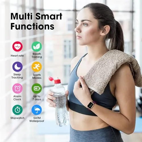 LIVIKEY Fitness Tracker Watch with Heart Rate Monitor, Large Screen Activity Tracker with Pedometer, Sleep Monitor, Calories