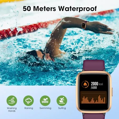 LIVIKEY Fitness Tracker Watch with Heart Rate Monitor, Large Screen Activity Tracker with Pedometer, Sleep Monitor, Calories