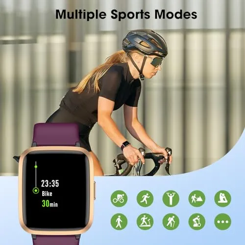 LIVIKEY Fitness Tracker Watch with Heart Rate Monitor, Large Screen Activity Tracker with Pedometer, Sleep Monitor, Calories