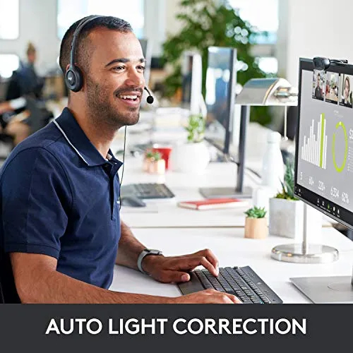 Logitech C270 HD Webcam, 720p, Widescreen HD Video Calling,Light Correction, Noise-Reducing Mic, For Skype, FaceTime,