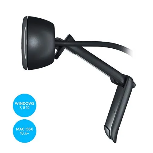 Logitech C270 HD Webcam, 720p, Widescreen HD Video Calling,Light Correction, Noise-Reducing Mic, For Skype, FaceTime,