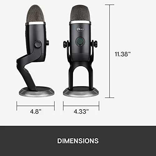 Logitech for Creators Blue Yeti X USB Microphone for Gaming, Streaming, Podcasting, Twitch, YouTube, Discord, Recording for