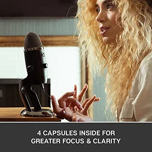 Logitech for Creators Blue Yeti X USB Microphone for Gaming, Streaming, Podcasting, Twitch, YouTube, Discord, Recording for