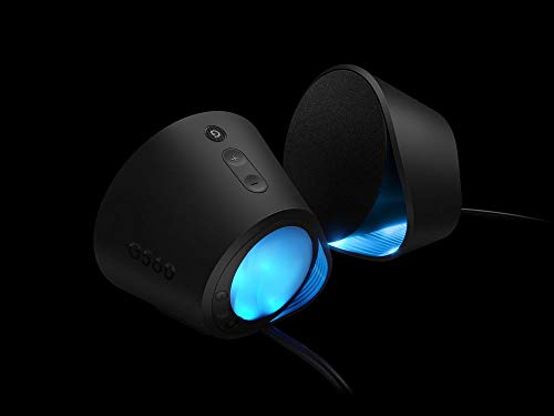 Logitech G560 PC Gaming Speaker System with 7.1 DTS:X Ultra Surround Sound, Game based LIGHTSYNC RGB, Two Speakers and