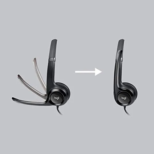 Logitech New h390 USB Headset with noisecanceling Microphone Bulk Packaging, 5.8 Ounce headset - close-up