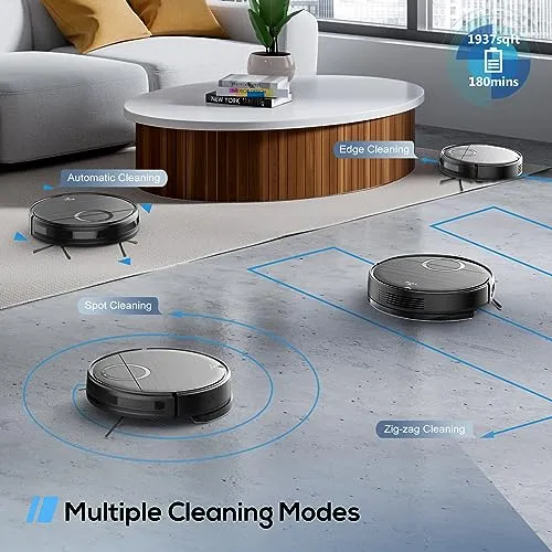 MAMNV Robot Vacuum and Mop Combo, 2 in 1 Mopping Robot Vacuum Cleaner with Schedule, Wi-Fi/App/Alexa, 2000Pa Max Suction,