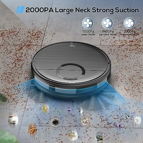 MAMNV Robot Vacuum and Mop Combo, 2 in 1 Mopping Robot Vacuum Cleaner with Schedule, Wi-Fi/App/Alexa, 2000Pa Max Suction,