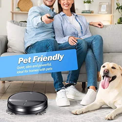 MANVINS Robot Vacuum and Mop Combo, WiFi/App/Alexa, 2 in 1 Robot Vacuum Cleaner with Tangle-Free Cyclone Suction, Scheduled