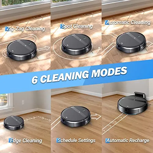MANVINS Robot Vacuum and Mop Combo, WiFi/App/Alexa, 2 in 1 Robot Vacuum Cleaner with Tangle-Free Cyclone Suction, Scheduled
