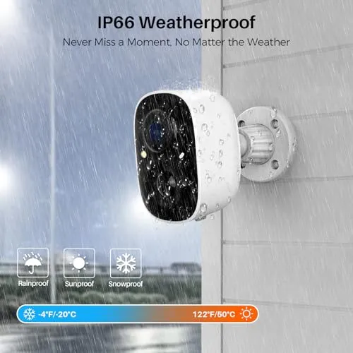 MaxiViz Security Cameras Wireless Outdoor, Battery Powered Cameras for Home Security Indoor/Outdoor with AI Motion