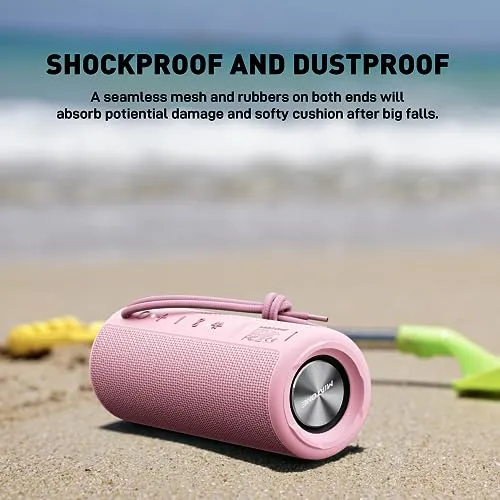 MIATONE Outdoor Portable Bluetooth Speakers Wireless Speaker Waterproof - Pink Bluetooth speaker - detail shot