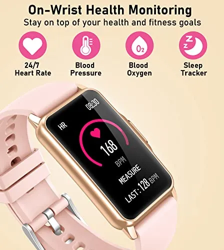 Mindrose Smart Watch Fitness Tracker with Heart Rate Blood Oxygen Blood Pressure Sleep Monitor 100 Sports Modes Step Calorie