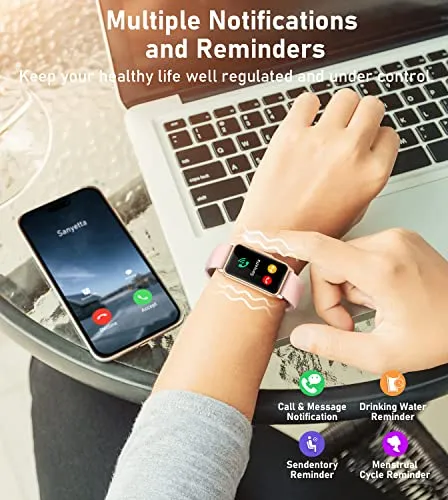 Mindrose Smart Watch Fitness Tracker with Heart Rate Blood Oxygen Blood Pressure Sleep Monitor 100 Sports Modes Step Calorie