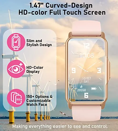Mindrose Smart Watch Fitness Tracker with Heart Rate Blood Oxygen Blood Pressure Sleep Monitor 100 Sports Modes Step Calorie