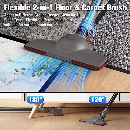 MOYSOUL Cordless Vacuum Cleaner - 9 in 1 Stick Vacuum with 30000pa Powerful Suction & 600W Brushless Motor for Pet Hair