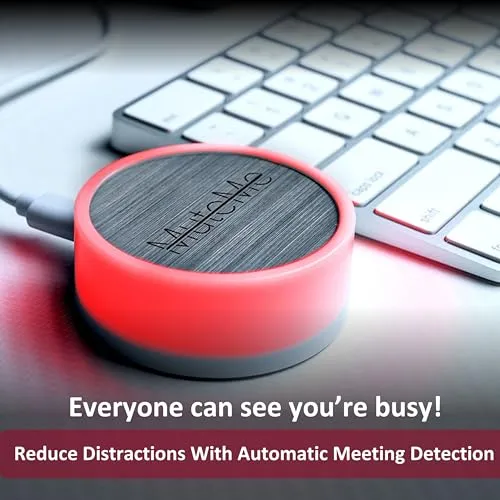 MuteMe - Illuminated Physical Mute Button for Zoom, Teams, WebEx & More (As Seen on Shark Tank)! Mac/PC Compatible. USB Cord