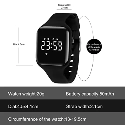 NN BEN NEVIS Kids Watch, Digital Watch for Boys Girls, Sport Watch with Fitness Tracker, Alarm Clock, Stopwatch, No App and
