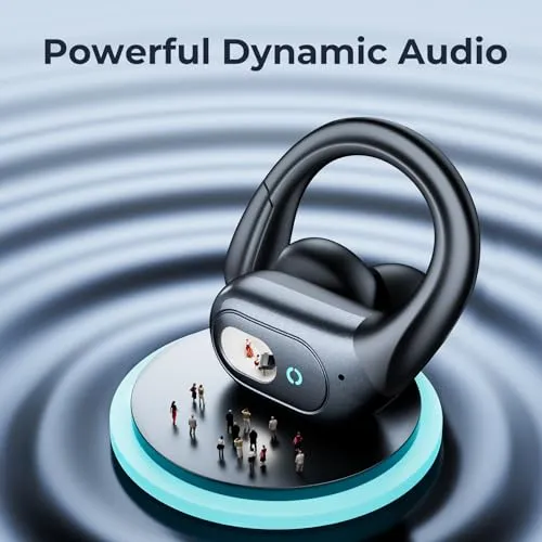 occiam Bluetooth Headphones Wireless Earbuds 90Hrs Playback Sport Ear Buds with Earhook LED Display Charging Case IPX7