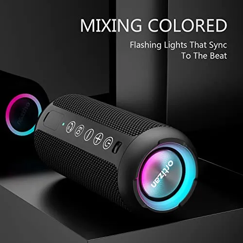 Ortizan Portable Bluetooth Speakers, IPX7 Waterproof Wireless Speaker with 24W Loud Stereo Sound, Deep Bass, Bluetooth 5.3,
