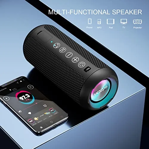 Ortizan Portable Bluetooth Speakers, IPX7 Waterproof Wireless Speaker with 24W Loud Stereo Sound, Deep Bass, Bluetooth 5.3,