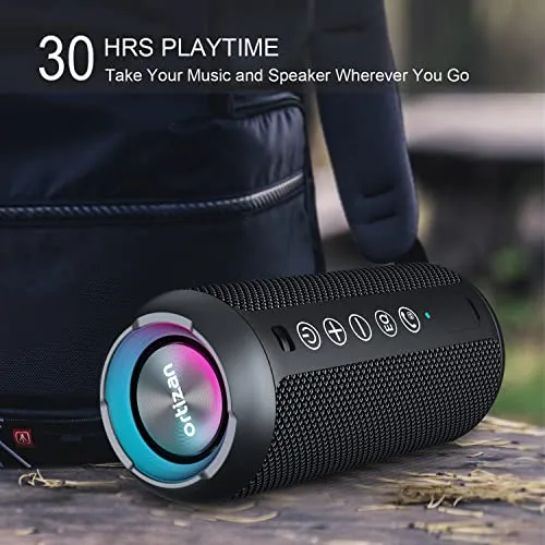 Ortizan Portable Bluetooth Speakers, IPX7 Waterproof Wireless Speaker with 24W Loud Stereo Sound, Deep Bass, Bluetooth 5.3,