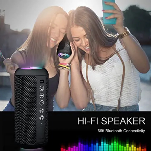 Ortizan Portable Bluetooth Speakers, IPX7 Waterproof Wireless Speaker with 24W Loud Stereo Sound, Deep Bass, Bluetooth 5.3,