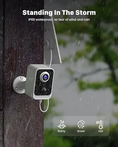 PEEIPM Security Cameras Wireless Outdoor, Cameras for Home Security Outdoor, Solar Outdoor Camera with Color Night Vision,