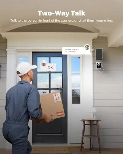 PEEIPM Security Cameras Wireless Outdoor, Cameras for Home Security Outdoor, Solar Outdoor Camera with Color Night Vision,