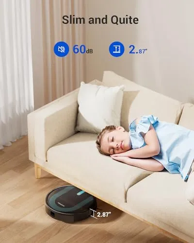 Proscenic 850T Robot Vacuum and Mop Combo, WiFi/App/Alexa/Siri Control, Robotic Vacuum Cleaner with Gyro Navigation,