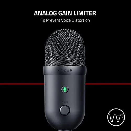 Razer Seiren V2 X USB Condenser Microphone for Streaming and Gaming on PC: Supercardioid Pickup Pattern - Integrated Digital