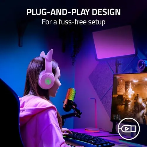 Razer Seiren V3 Chroma RGB USB Microphone: Stream & Game Reactive Lighting - Tap-to-Mute Sensor - Condenser Mic - Digital