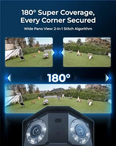 REOLINK Duo 3 PoE 16MP UHD Dual-Lens PoE Security Camera with 180° Panoramic View, Motion Track, F1.6 Color Night Vision,
