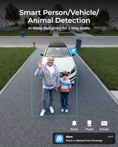 REOLINK Duo 3 PoE 16MP UHD Dual-Lens PoE Security Camera with 180° Panoramic View, Motion Track, F1.6 Color Night Vision,