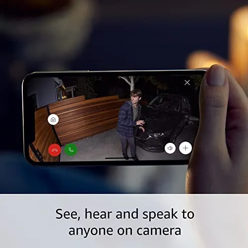 Ring Spotlight Cam Plus, Plug-in | Two-Way Talk, Color Night Vision, and Security Siren (2022 release) - White security