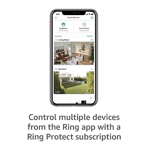 Ring Stick Up Cam Battery | Weather-Resistant Outdoor Camera, Live View, Color Night Vision, Two-way Talk, Motion alerts,
