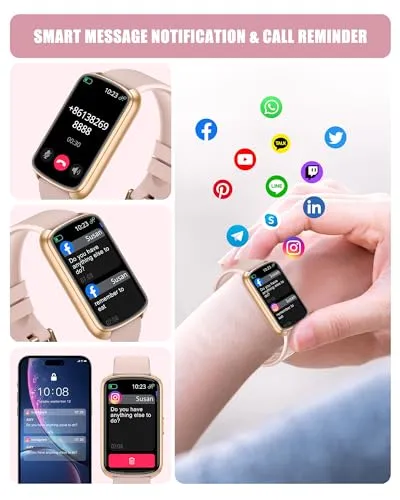 RLQA Fitness Tracker, 1.47" Smart Watch with 24/7 Heart Rate Blood Pressure Blood Oxygen Monitor,Sleep