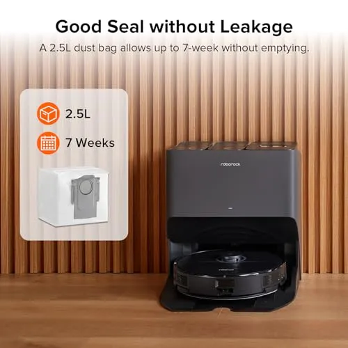 roborock 6 Packs Disposal Vacuum Bags for S8 Pro Ultra, S8+, S7 Max Ultra/MaxV Ultra, Q5+, Q7+, Q5 Pro+, Q8 Max+ Robot