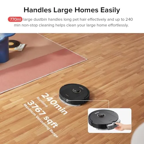 roborock Q5 Pro Robot Vacuum and Mop Combo, 5500Pa Suction, DuoRoller Brush, LiDAR Navigation, Robotic Vacuum Cleaner with
