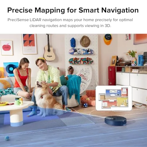 roborock Q5 Pro Robot Vacuum and Mop Combo, 5500Pa Suction, DuoRoller Brush, LiDAR Navigation, Robotic Vacuum Cleaner with