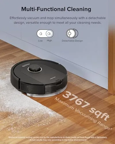 roborock Q5 Pro+ Robot Vacuum and Mop, Self-Emptying, Hands-Free Cleaning for up to 7 Weeks, 5500 Pa Max Suction, DuoRoller