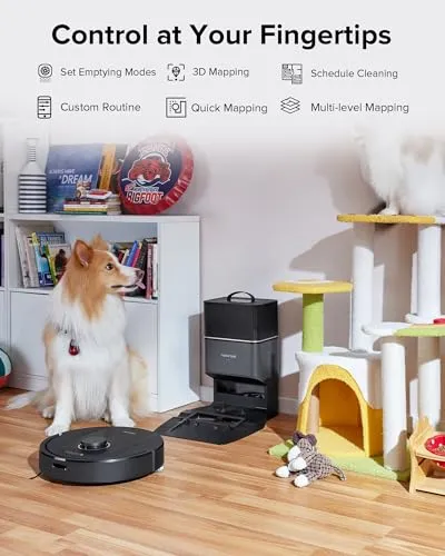 roborock Q5 Pro+ Robot Vacuum and Mop, Self-Emptying, Hands-Free Cleaning for up to 7 Weeks, 5500 Pa Max Suction, DuoRoller
