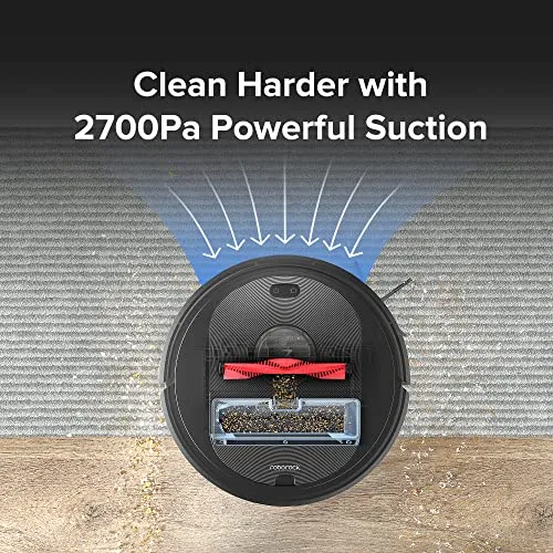 roborock Q5+ Robot Vacuum with Self-Empty Dock, Hands-Free Cleaning for up to 7 Weeks, 2700Pa Max Suction, 180mins Max