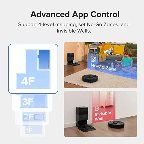 roborock Q5+ Robot Vacuum with Self-Empty Dock, Hands-Free Cleaning for up to 7 Weeks, 2700Pa Max Suction, 180mins Max