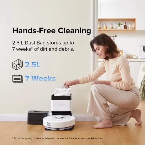 roborock Q7 Max+ Robot Vacuum Cleaner, Hands-Free Cleaning for up to 7 Weeks, Robotic Vacuum with APP-Controlled Mopping,