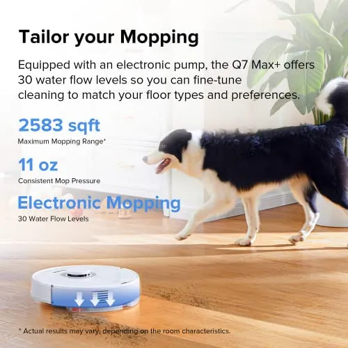 roborock Q7 Max+ Robot Vacuum Cleaner, Hands-Free Cleaning for up to 7 Weeks, Robotic Vacuum with APP-Controlled Mopping,
