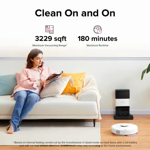 roborock Q7 Max+ Robot Vacuum Cleaner, Hands-Free Cleaning for up to 7 Weeks, Robotic Vacuum with APP-Controlled Mopping,