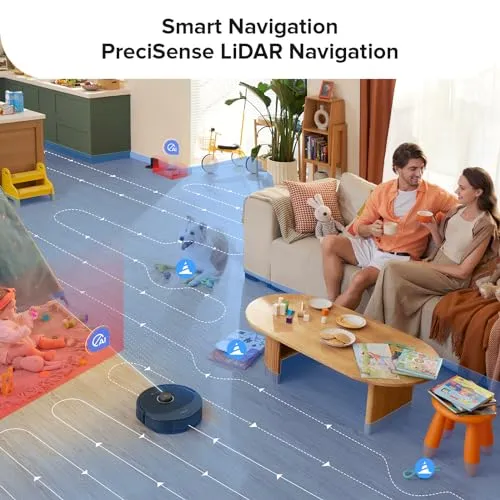 roborock Q8 Max Robot Vacuum and Mop Cleaner, DuoRoller Brush, 5500Pa Strong Suction, Lidar Navigation, Obstacle Avoidance,